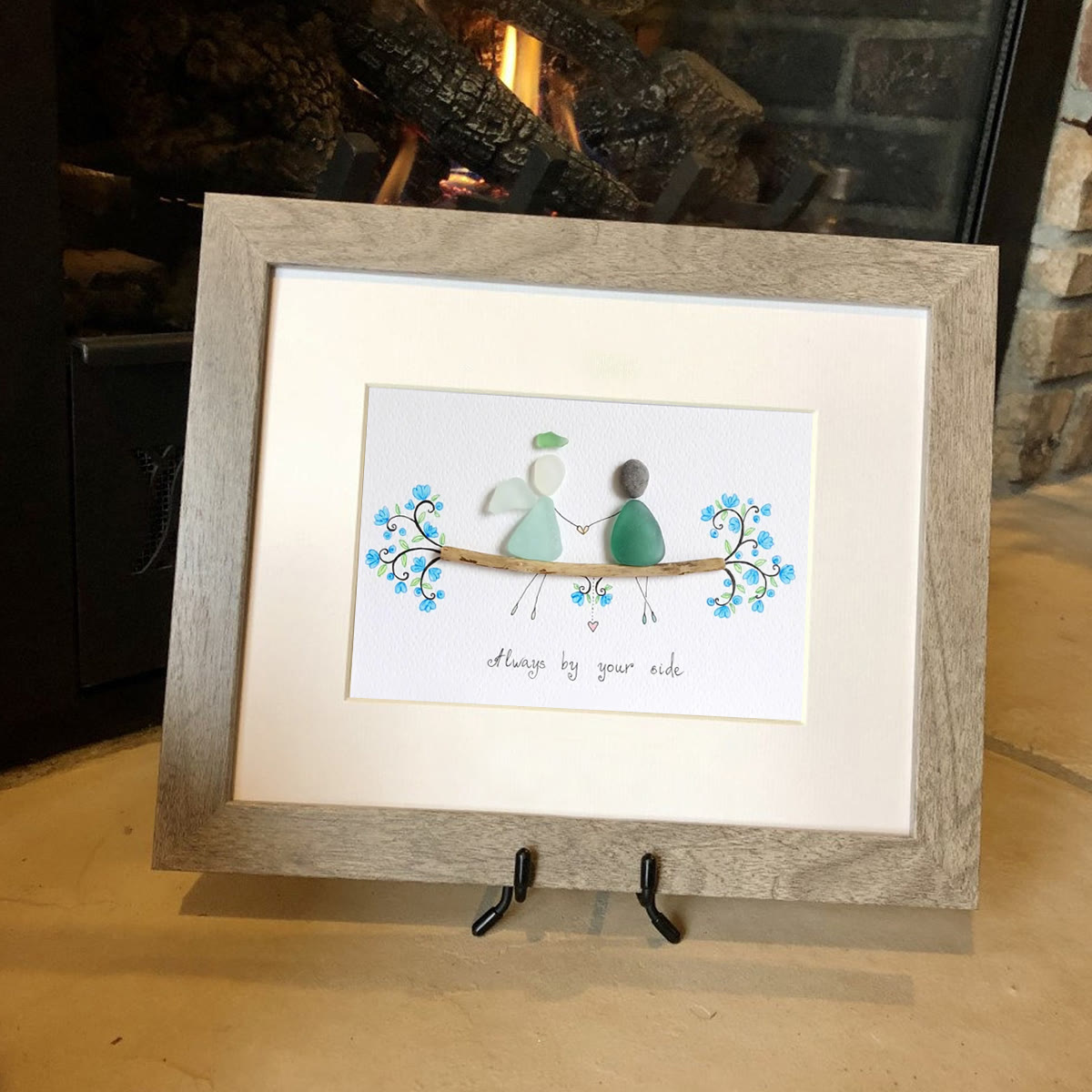 Always By Your Side Sea Glass Framed Art - image 2