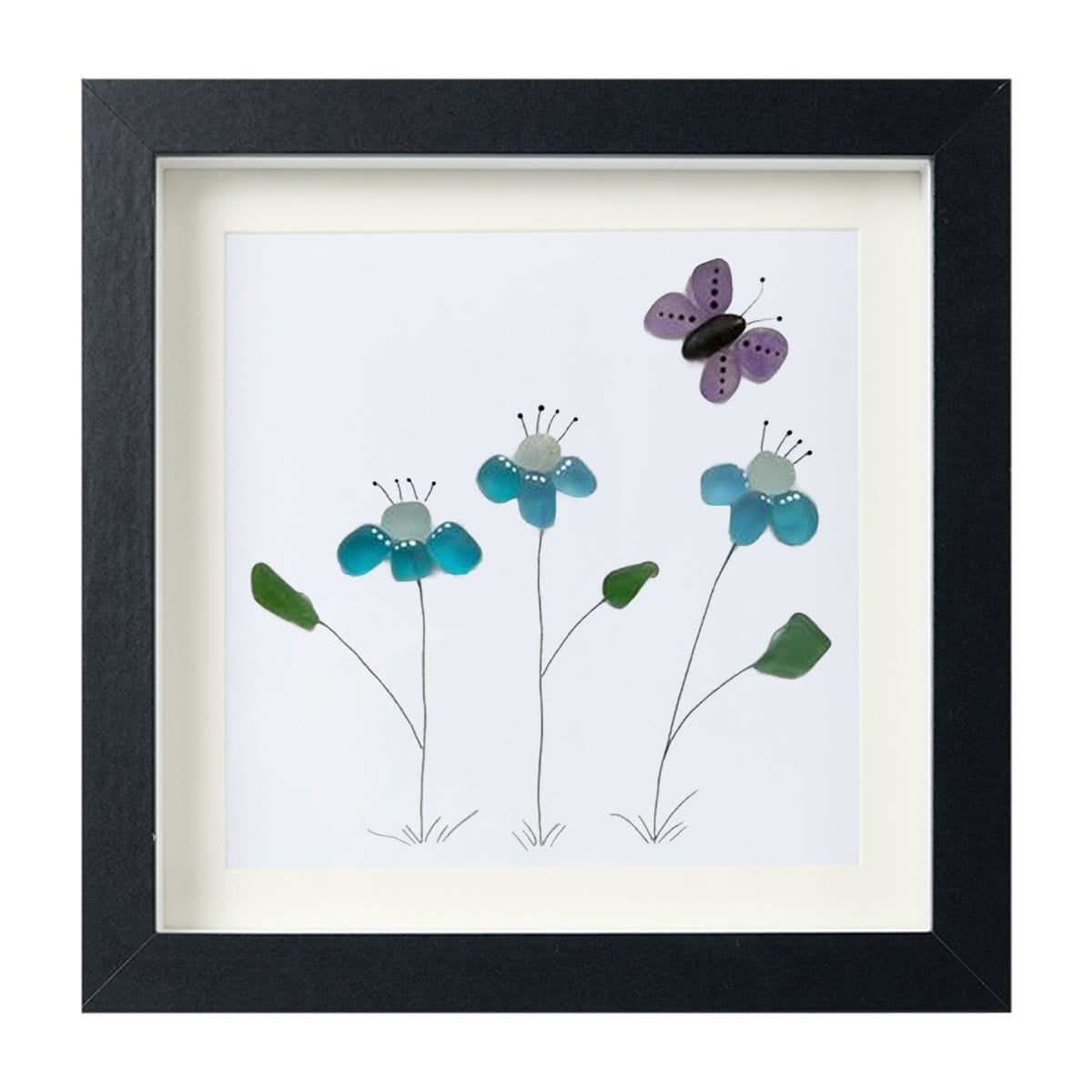 Butterfly Bliss Sea Glass Framed Art - image 10
