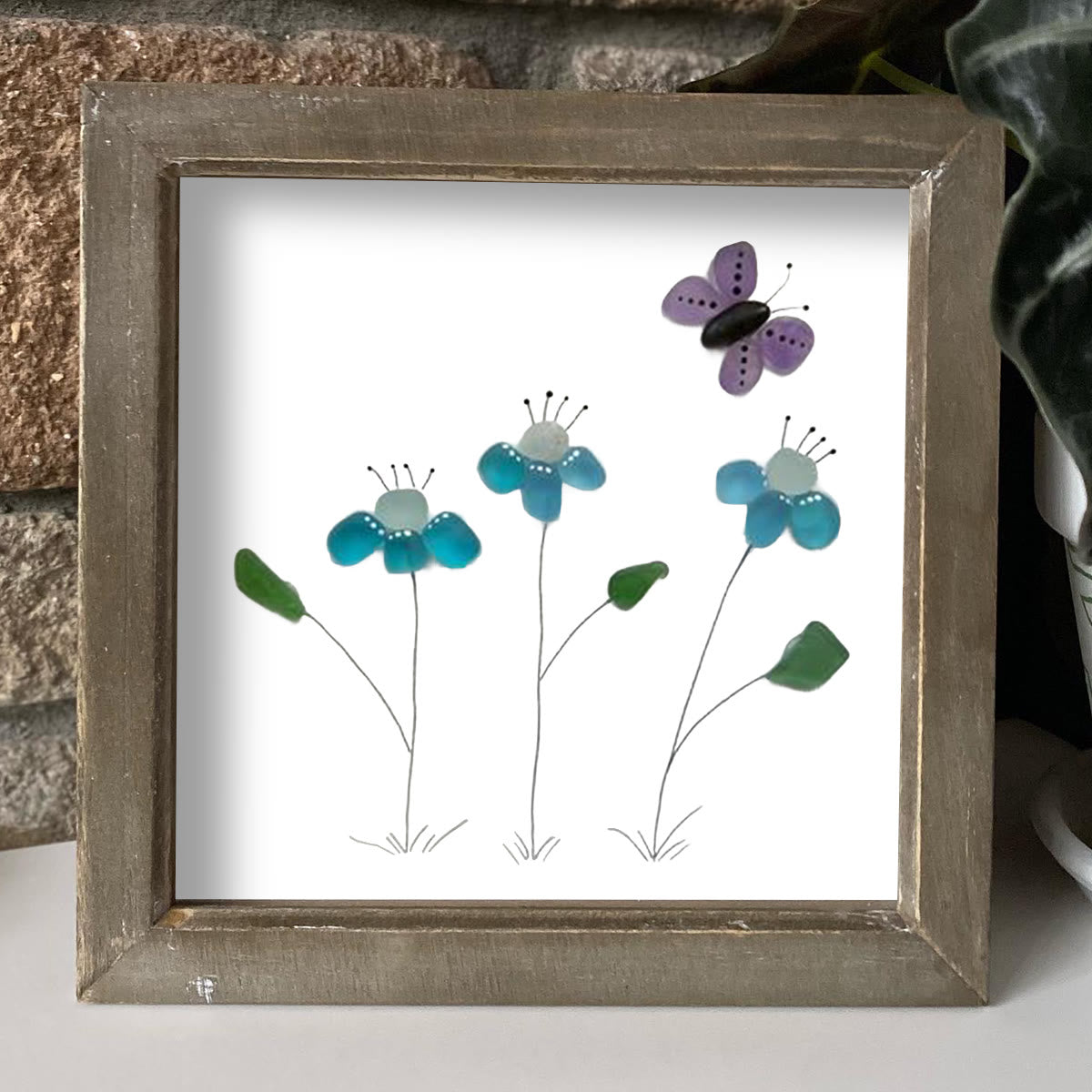 Butterfly Bliss Sea Glass Framed Art - image 4