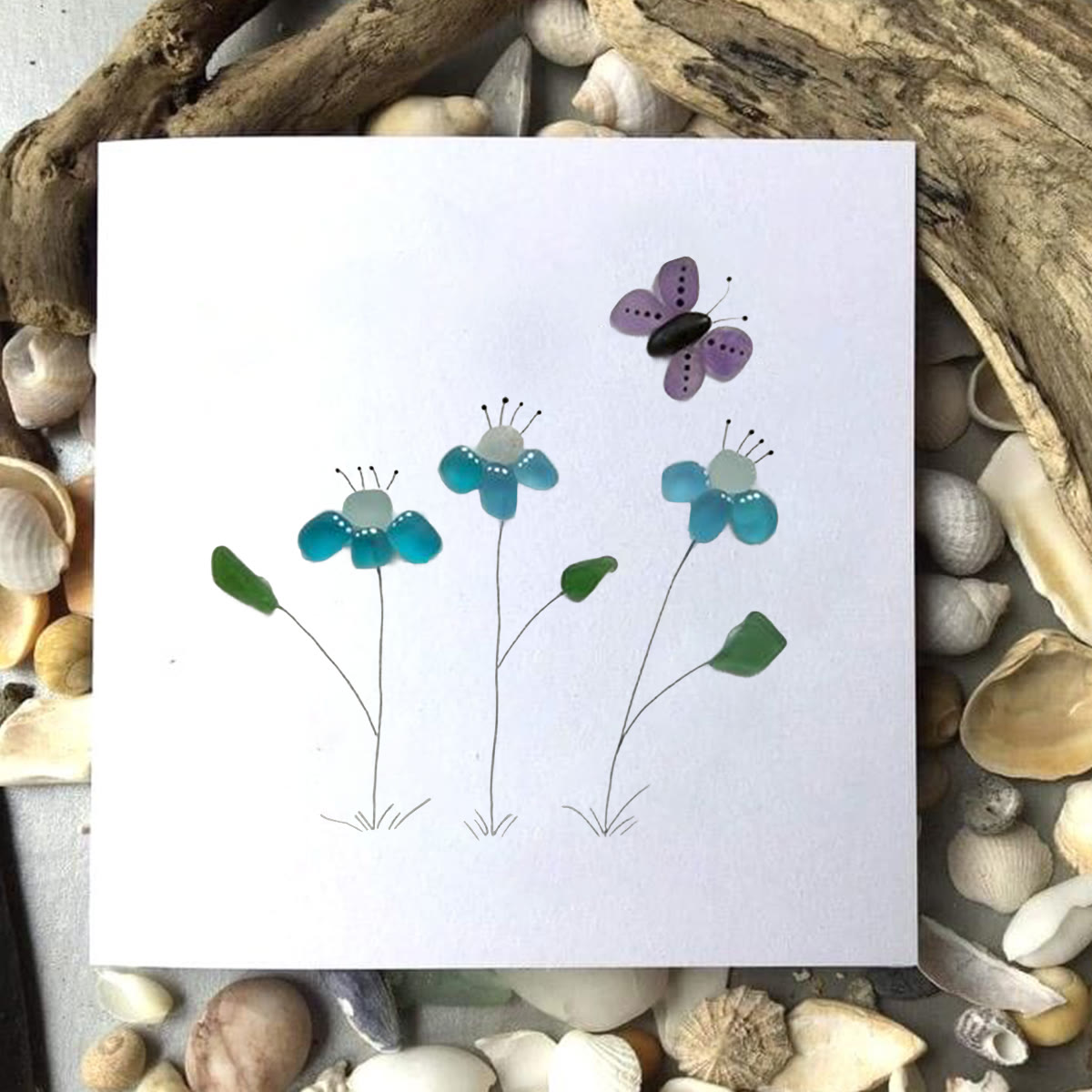 Butterfly Bliss Sea Glass Framed Art - image 6