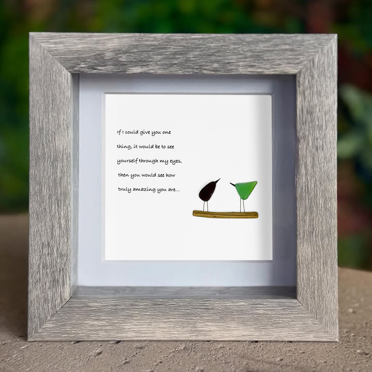 Inspirational Quote Sea Glass Framed Art - image 4