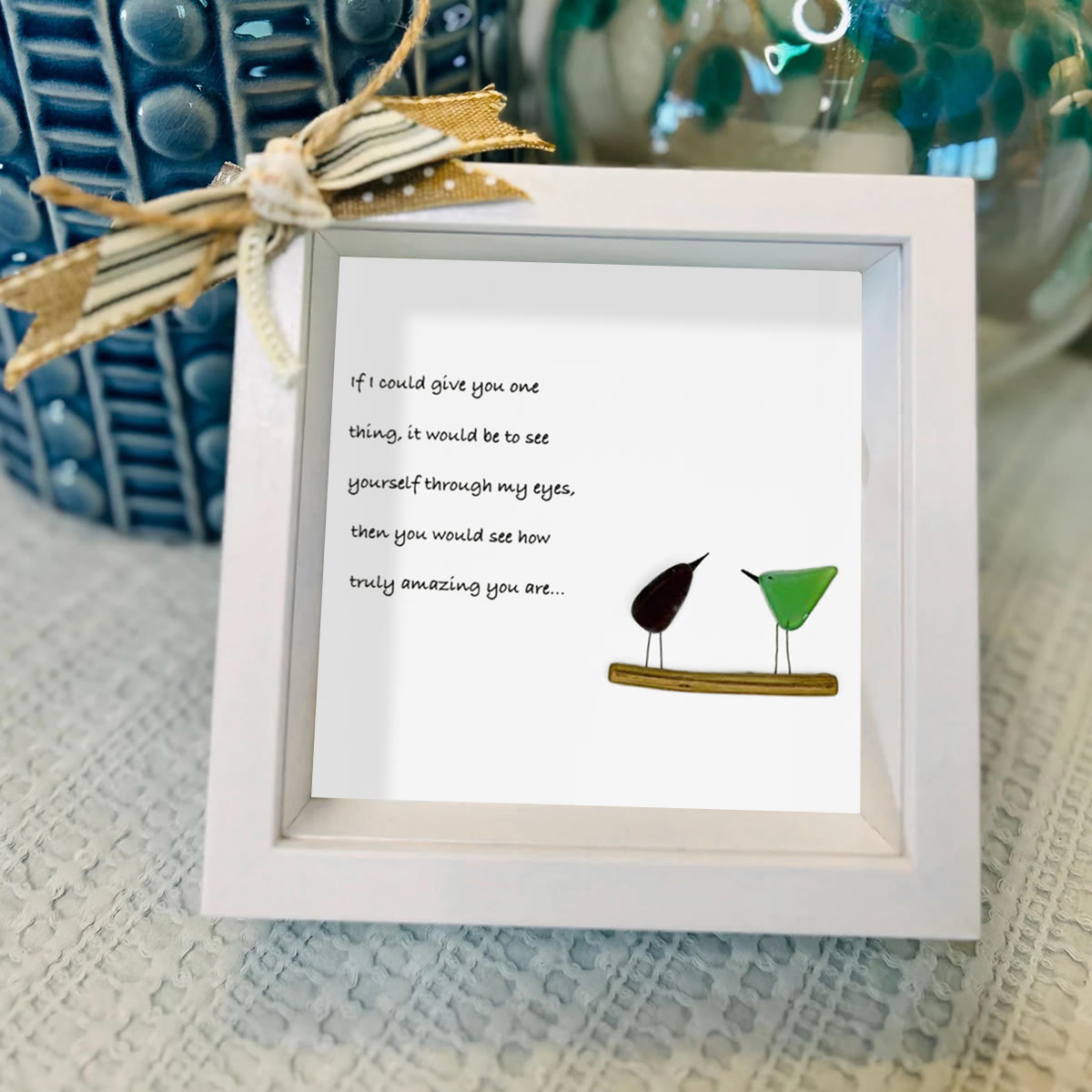 Inspirational Quote Sea Glass Framed Art - image 2