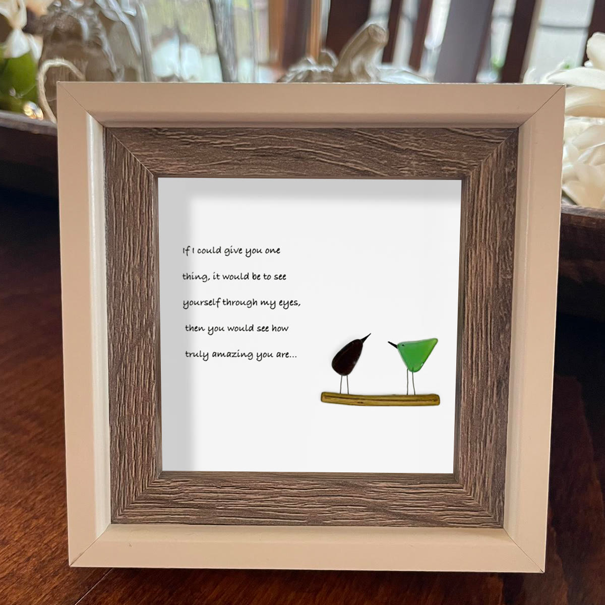 Inspirational Quote Sea Glass Framed Art - image 3