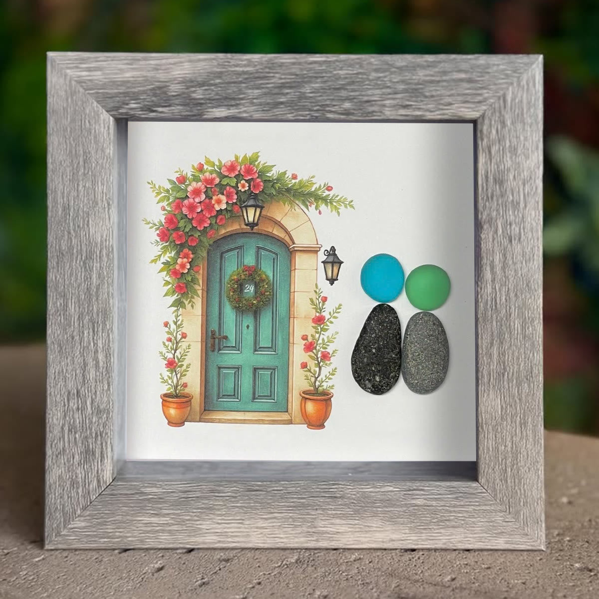 Our New House Warm Home Sea Glass Framed Art - image 4
