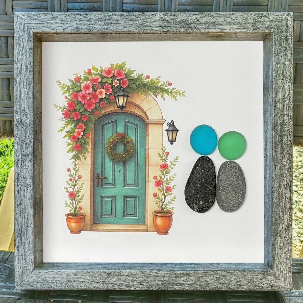 Our New House Warm Home Sea Glass Framed Art - image 0