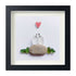 Sweetheart Birds Romantic Couple Sea Glass Framed Art - Black - 8" X 8" - image 11