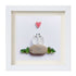 Sweetheart Birds Romantic Couple Sea Glass Framed Art - White - 8" X 8" - image 12
