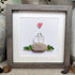 Sweetheart Birds Romantic Couple Sea Glass Framed Art - image 7