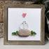 Sweetheart Birds Romantic Couple Sea Glass Framed Art - image 0