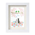 Romantic Blossom & Cats Couple Sea Glass Framed Art - White - 8" X 6" - image 12