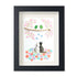 Romantic Blossom & Cats Couple Sea Glass Framed Art - Black - 8" X 6" - image 11