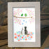 Romantic Blossom & Cats Couple Sea Glass Framed Art - image 5