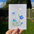 Coastal Wildflower Meadow Sea Glass Framed Art - Seaglass Card - 8" X 6" - image 1