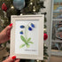 Elegant Blue Campanula Barbata Sea Glass Framed Art - image 3