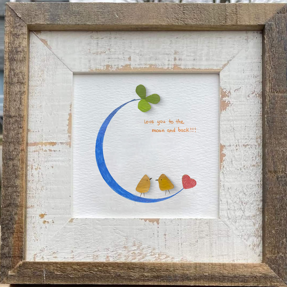 Love You to the Moon and Back Sea Glass Framed Art - image 7