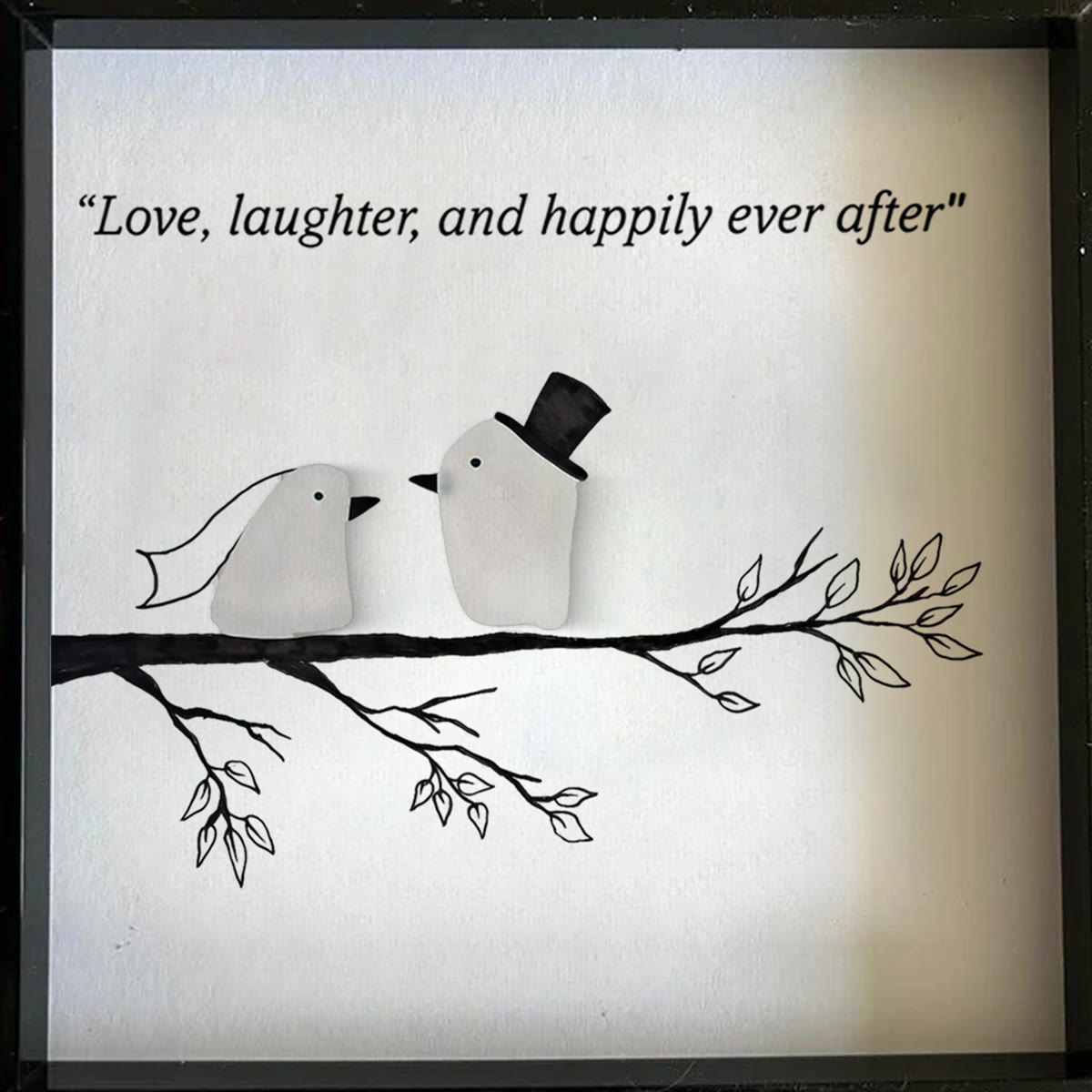 Love, Laughter & Happily Ever After Sea Glass Framed Art - image 2