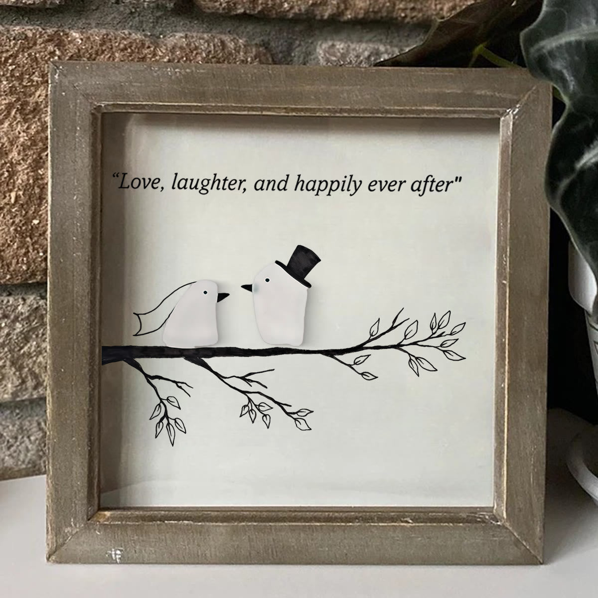 Love, Laughter & Happily Ever After Sea Glass Framed Art - image 6