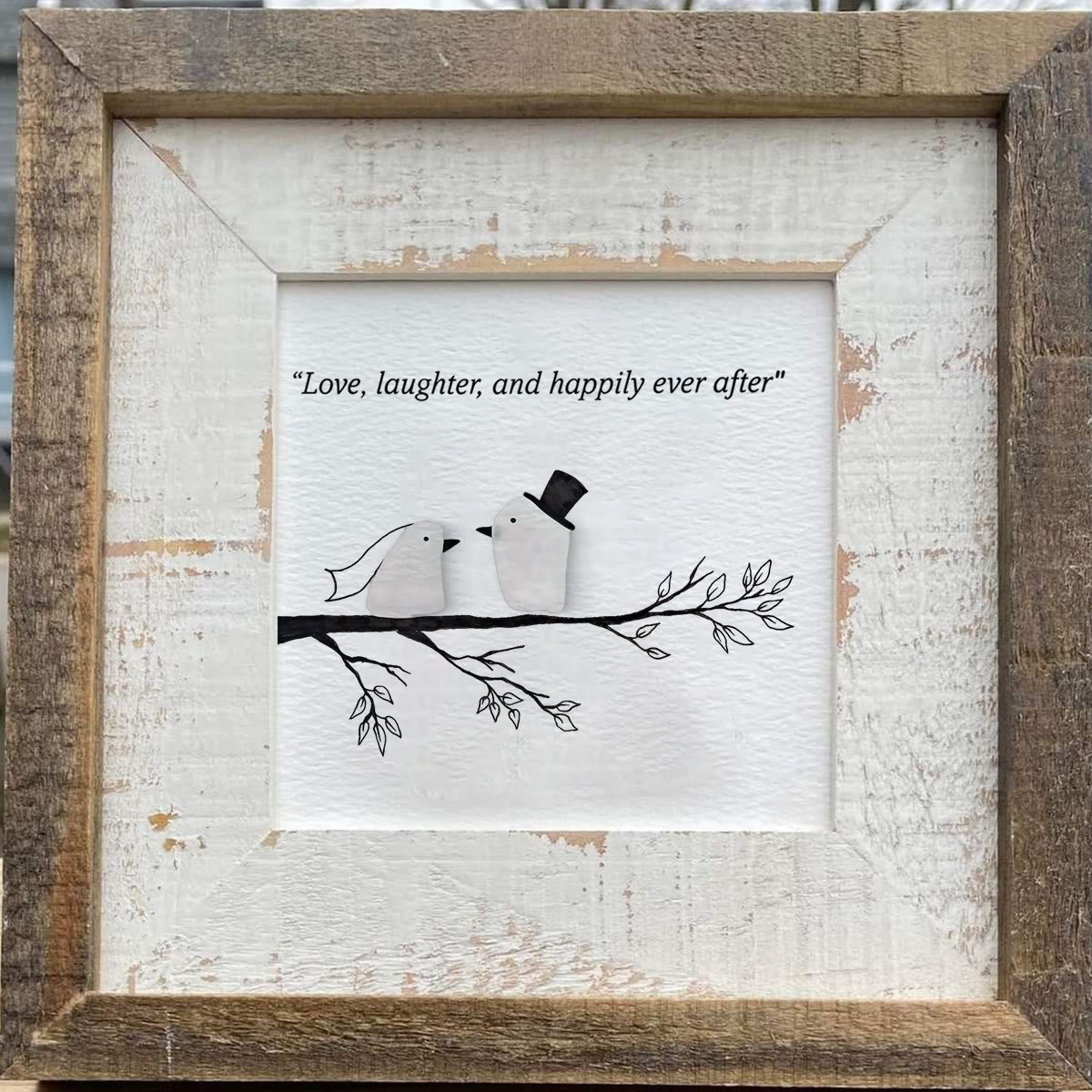 Love, Laughter & Happily Ever After Sea Glass Framed Art - image 5