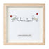 Happy Valentine’s Day I Love You Lovebirds Sea Glass Framed Art - Oak - 8" X 8" - image 9