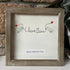 Happy Valentine’s Day I Love You Lovebirds Sea Glass Framed Art - image 3