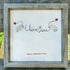 Happy Valentine’s Day I Love You Lovebirds Sea Glass Framed Art - image 0