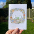Family Birds In The Nest Sea Glass Framed Art - Seaglass Card - 8" X 6" - image 1