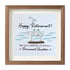 Cheers And Happy Retirement Sea Glass Framed Art - Walnut Brown - 8" X 8" - image 9