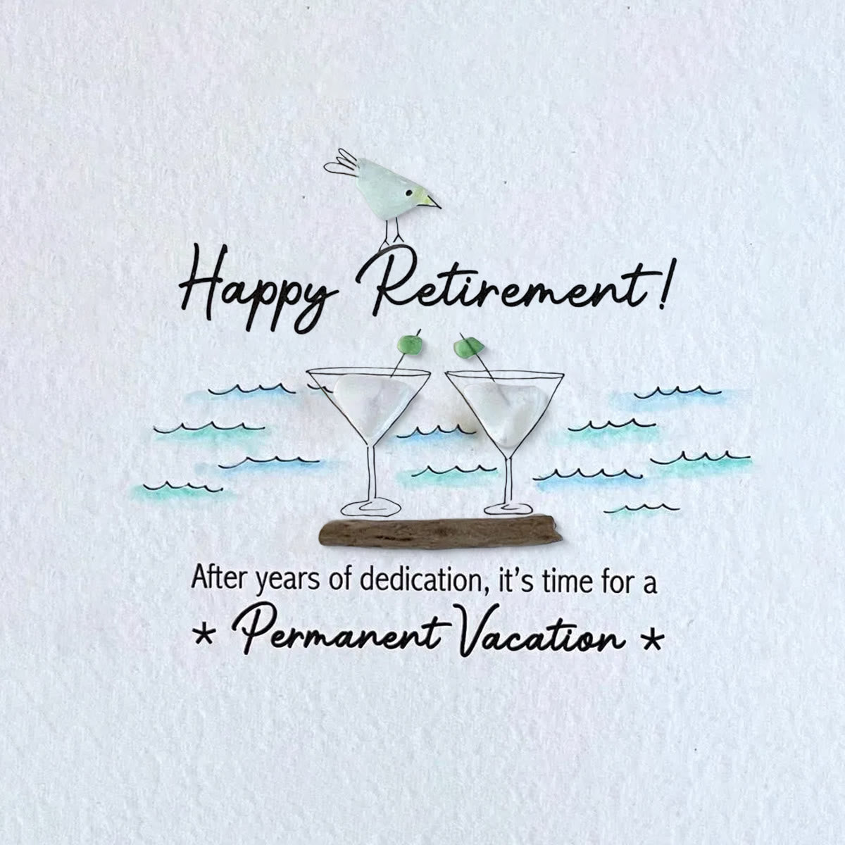 Cheers And Happy Retirement Sea Glass Framed Art - image 7