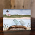 Peaceful Shores Birds In Pairs Sea Glass Framed Art - Seaglass Card - 6" X 8" - image 1