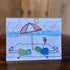 A Beach Day Joy Of Companionship Sea Glass Framed Art - Seaglass Card - 6" X 8" - image 1