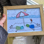 A Beach Day Joy Of Companionship Sea Glass Framed Art - image 0