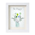 Be Happy Flower Bouquet Sea Glass Framed Art - White - 6" X 8" - image 11