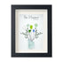 Be Happy Flower Bouquet Sea Glass Framed Art - Black - 6" X 8" - image 10