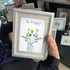 Be Happy Flower Bouquet Sea Glass Framed Art - image 3