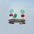 Enchanting Bird & Wild Mushroom Sea Glass Framed Art - image 2