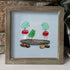 Enchanting Bird & Wild Mushroom Sea Glass Framed Art - image 5