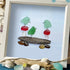 Enchanting Bird & Wild Mushroom Sea Glass Framed Art - image 3