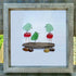 Enchanting Bird & Wild Mushroom Sea Glass Framed Art - image 8