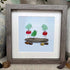 Enchanting Bird & Wild Mushroom Sea Glass Framed Art - image 6