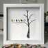 Birds Perched On A Branch Sea Glass Framed Art - image 6