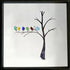 Birds Perched On A Branch Sea Glass Framed Art - image 9