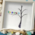 Birds Perched On A Branch Sea Glass Framed Art - image 4