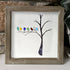 Birds Perched On A Branch Sea Glass Framed Art - image 5