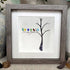Birds Perched On A Branch Sea Glass Framed Art - image 3