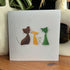 Three Cute Cats Special Companions Sea Glass Framed Art - Seaglass Card - 8" X 8" - image 1