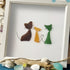 Three Cute Cats Special Companions Sea Glass Framed Art - image 4
