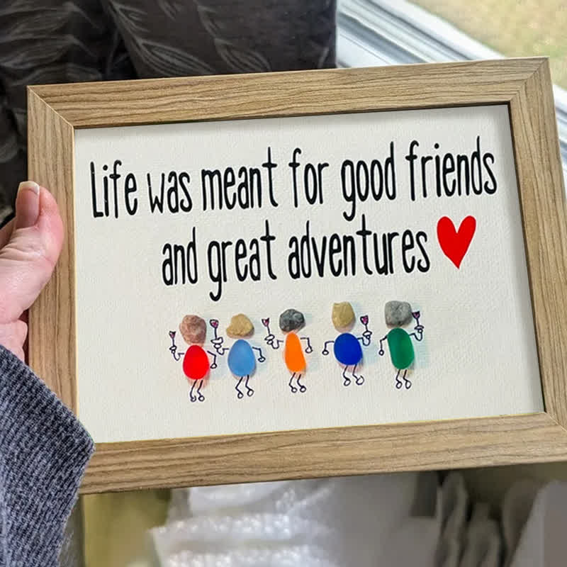 Coastal Friendship Adventure Sea Glass Framed Art - image 0