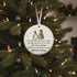 Winter Couple Custom Name Sea Glass Hanging Ornament - image 5
