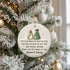 Winter Couple Custom Name Sea Glass Hanging Ornament - image 3