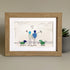 Beach Couple & Loyal Dogs Sea Glass Framed Art - image 0